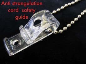 1 Clear roller blind chain cord safety guide P clip  Child children safe clip